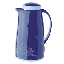 vacuum jug WAVE COFFEE BREAK 1 ltr dark blue vacuum -  tempered glass screw cap  H 252 mm product photo