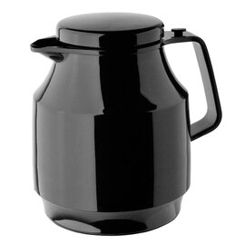 vacuum jug TEA BOY 1 ltr black shiny glass insert screw cap  H 195 mm product photo