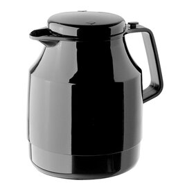 vacuum jug TEA BOY 1.3 ltr black shiny glass insert screw cap  H 208 mm product photo