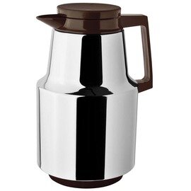 vacuum jug SWING COMFORT 1.3 ltr stainless steel stainless steel coloured|brown glass insert screw cap  H 255 mm product photo