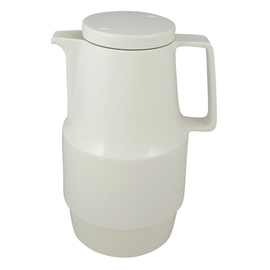 vacuum jug BUFFET 1 ltr beige | brown shiny glass insert screw cap  H 222 mm product photo