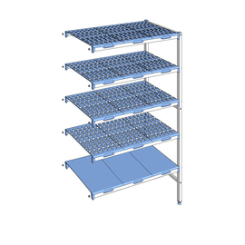 add-on shelf 1750 RB | 5 levels | T 500 mm | L 649 mm | PP grids floors blue product photo