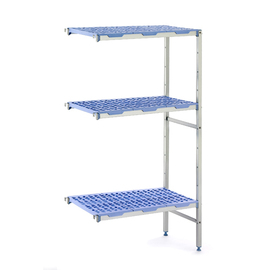 GN-Anbauregal 1750 Roste | 3 levels | T 560 mm | L 649 mm | PP grids blue product photo