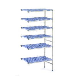 add-on shelf 2050 Roste | 6 levels | T 400 mm | L 649 mm | PP grids blue product photo