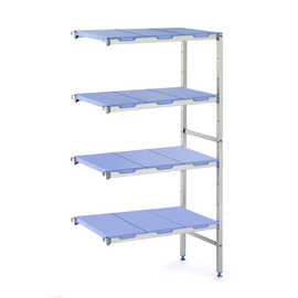 add-on shelf 1750 B | 4 levels | T 500 mm | L 649 mm | PP floors blue product photo