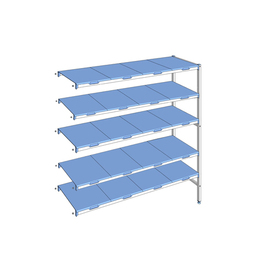 add-on shelf 1750 B | 5 levels | T 500 mm | L 649 mm | PP floors blue product photo