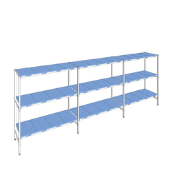 complete rack 1750 B | 3 levels | T 500 mm | L 690 mm | PP floors blue product photo