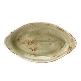 bowl oval CRAFT GREEN porcelain 340 mm x 190 mm product photo