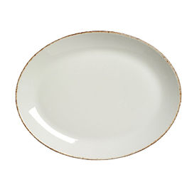 plate oval BROWN DAPPLE Ø 305 mm porcelain product photo