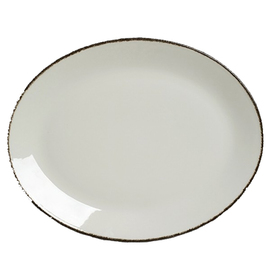 plate oval CHARCOAL DAPPLE porcelain | 343 mm product photo