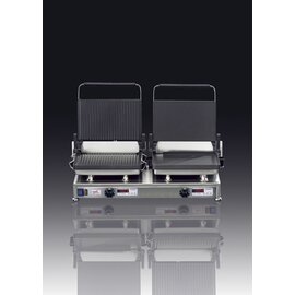 contact grill T-20.20AT-double | 400 volts | cast aluminium • grooved • grooved product photo