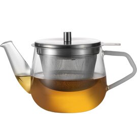 tea pot TEA glass with lid 400 ml H 103 mm product photo