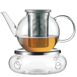 tea pot TEA GOOD MOOD glass with lid 400 ml | with teapot warmer product photo