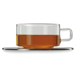 Cup with stainless steel saucer, 2 pieces, dimensions: Ø 164 x H 58 mm, capacity: 250 ml product photo