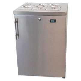 Fruit refrigerator | saladette stainless steel | 3 grids, height adjustable | 600 mm x 602 mm H 835 mm product photo