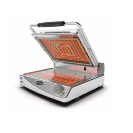glass ceramic contact grill | manual regulation | Transparent plates 2800 watts smooth | smooth product photo