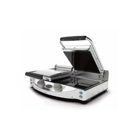 glass ceramic contact grill | manual regulation | double plate 2000 watts smooth | smooth product photo
