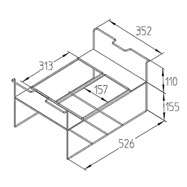 Bracket B for ice cream tub for ice cream sales chests EFE product photo