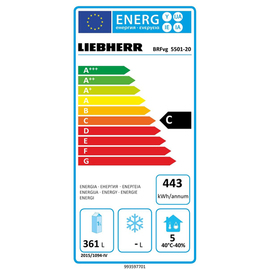 refrigerator BRFvg 5501 white | convection cooling | 747 mm x 769 mm H 1684 mm product photo  L