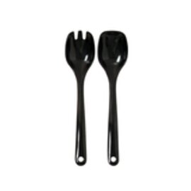 salad cutlery salad fork|salad spoon melamine black  L 305 mm product photo