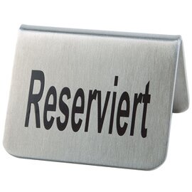 table display stand • Reserviert (reserved) • stainless steel L 55 mm x 50 mm H 35 mm | 2 pieces product photo
