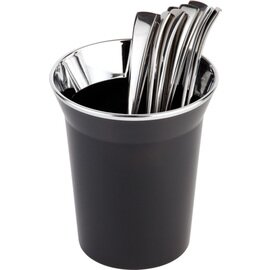 table bin|cutlery container TOP CHROM black 1 compartment  Ø 215 mm  H 150 mm product photo
