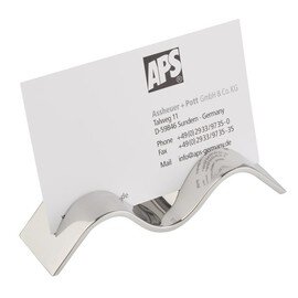 CLEARANCE | sign holder Wave • stainless steel L 95 mm x 25 mm H 20 mm product photo