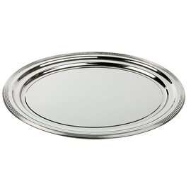 party service plate Classic steel curled rim line relief Ø 350 mm product photo