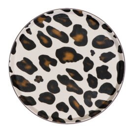 serving tray Cool MOTIVE black white leopard skin look round  Ø 355 mm product photo