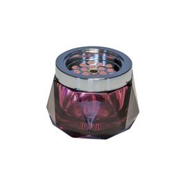 wind ashtray DIAMOND glass metal purple Ø 120 mm H 80 mm product photo