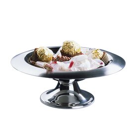 Confectionery tray 18/10 stainless steel, high gloss polished, rim frosted, Ø 20 cm, H 8 cm product photo