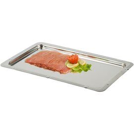 Tray GN 1/1, &quot;CATERING&quot;, 18/10 stainless steel, with embossed decor edge, approx. 53 x 32.5 cm product photo
