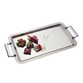 B-Stock | Buffet plate, "TOP LINE", 18/10 stainless steel, rectangular 61.5 x 32.5 cm, GN 1/1, heavy professional design, chrome-plated handles, frosted rim, mirror-polished inside, dishwasher-safe product photo