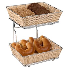 buffet rack DOPPELDECKER GN 1/2 plastic metal beige with 2 baskets 290 mm  x 270 mm  H 350 mm product photo