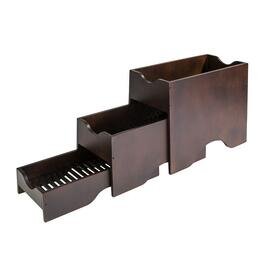 buffet rack wood wenge coloured | 3 shelves | 400 mm  x 230 mm  H 330 mm product photo