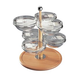 Buffet etagere, beech (waterproof), 3-stage, 13-piece, chromium-plated handle, rotatable, Ø 48 cm x height 60 cm product photo