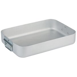 Rectangular pan, aluminum, 2 handles, suitable for brat or baking tray, approx. 35 x 25 x H 7 cm product photo
