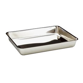 Serving dish, rectangular, 18/10 stainless steel polished, stackable, heavy quality, versatile use - for counter, as casserole etc., approx. 25 x 19 x H 5 cm, 2 liters product photo