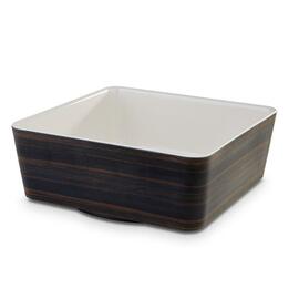 bowl 3.5 ltr 240 mm x 240 mm APS PLUS melamine light beige | brown square H 90 mm product photo