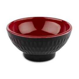 bowl ASIA PLUS 130 ml melamine red black with relief Ø 95 mm  H 45 mm product photo