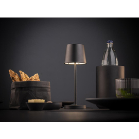 rechargeable table lamp MERLE MINI black H 250 mm product photo  S