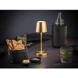 rechargeable table lamp MERLE MINI golden coloured H 250 mm product photo  S
