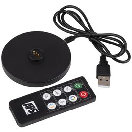 rechargeable table lamp ALVA black H 205 mm product photo  S