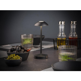 rechargeable table lamp ALVA black H 205 mm product photo  S