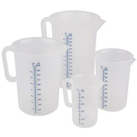 measuring beaker polypropylene embossed scale graduated up to 1000 ml  Ø 120 mm  H 170 mm product photo