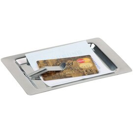invoice tray stainless steel | rectangular 170 mm  x 110 mm product photo