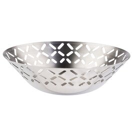 fruit basket STRIPES stainless steel  Ø 170 mm  H 50 mm product photo