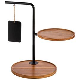 2-tier etagere black brown | 470 mm x 300 mm H 440 mm product photo
