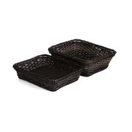 GN basket GN 1/2 plastic black brown 325 mm  x 265 mm  H 100 mm with stabilizing wire product photo