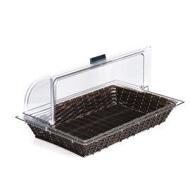 basket dark brown 565 mm  x 360 mm  H 100 mm with cover rail product photo
